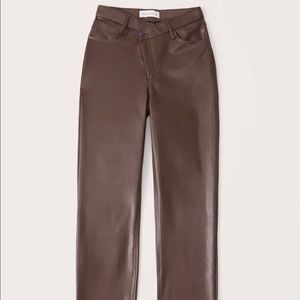 Abercrombie & Fitch Vegan Leather Dad Pant